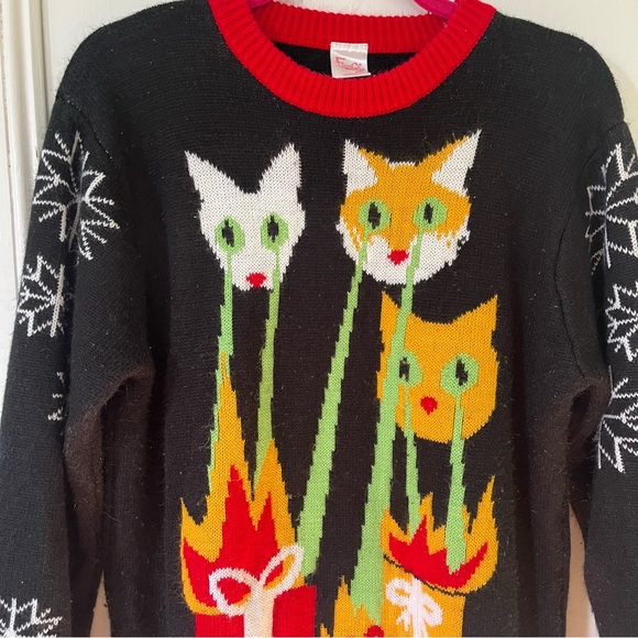 laser cat holiday sweater - Picture 5 of 8